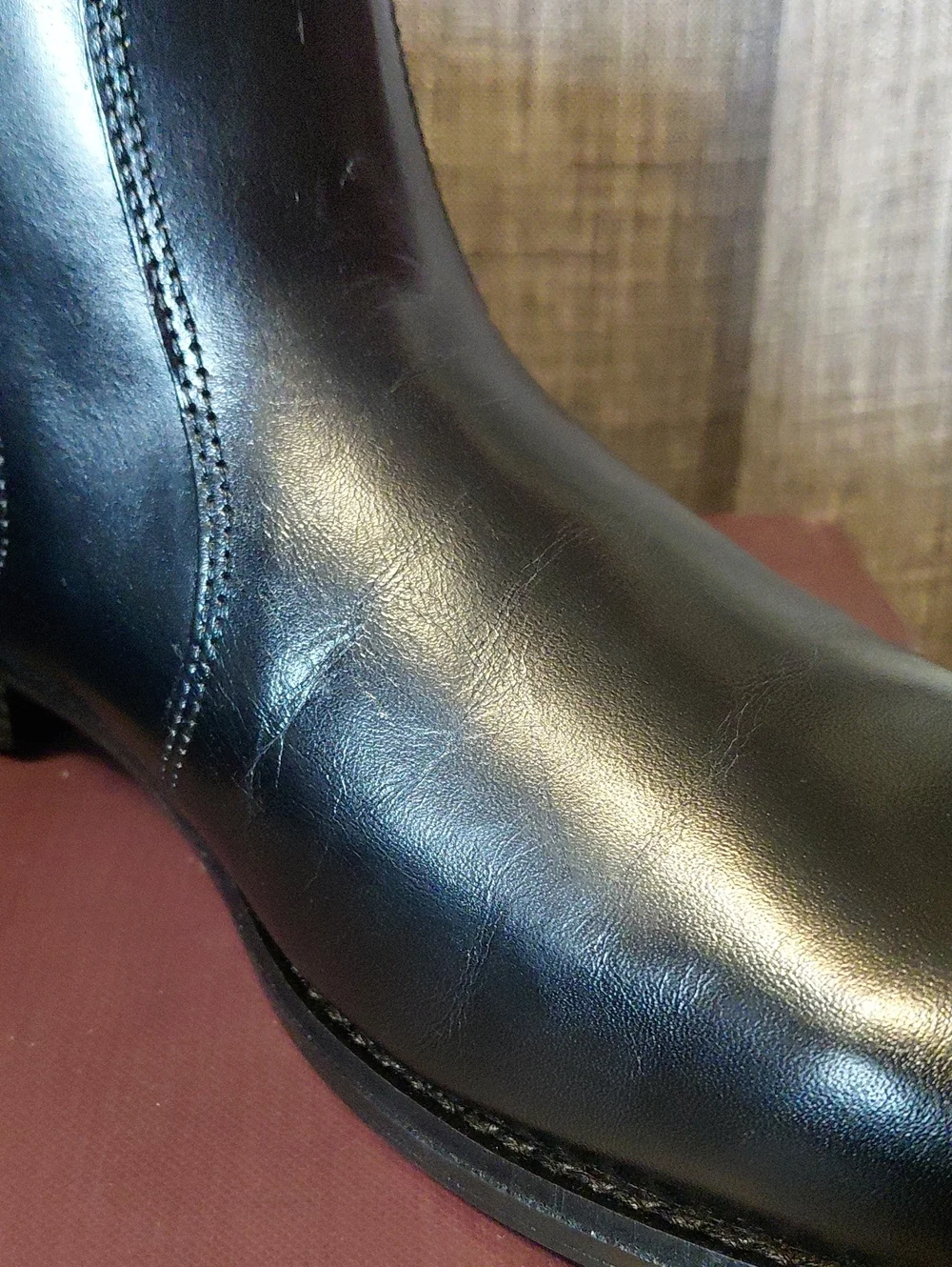 Johnston & Murphy Men's Black Lewis Chelsea Leather Boot Size 8.5